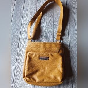Rosetti Womens Yellow Zippered Multiple Pockets Adjustable Straps